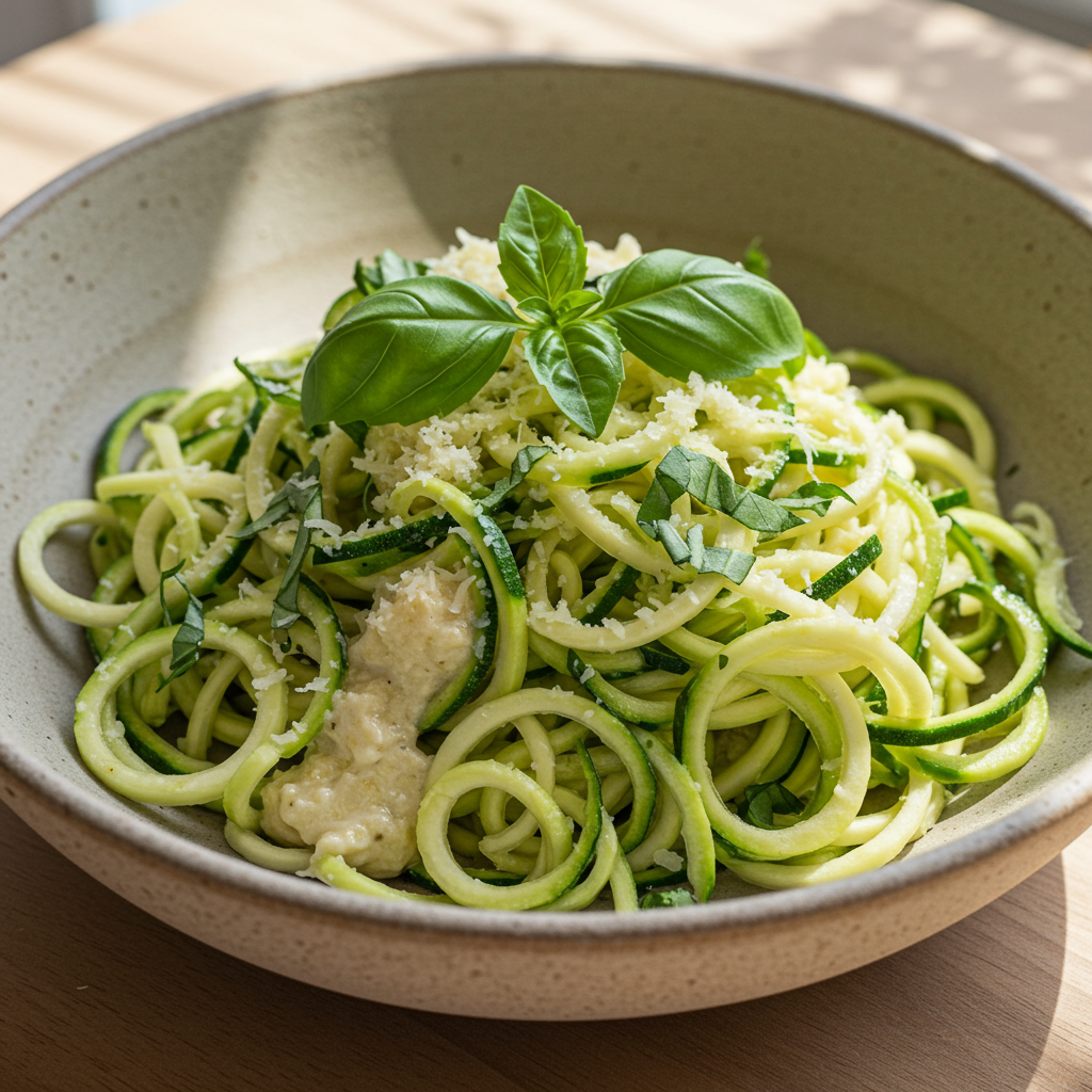 2. Garlic Parmesan Zucchini Noodles (Zoodles)