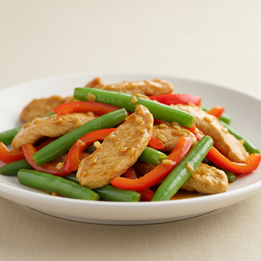 2. Ginger and Green Bean Chicken Stir-Fry