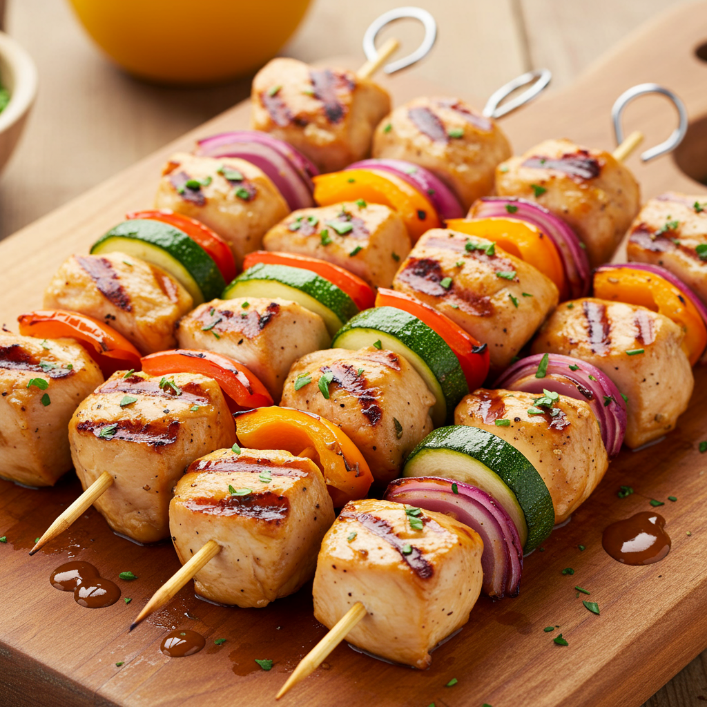 2. Grilled Chicken Skewers with Veggies