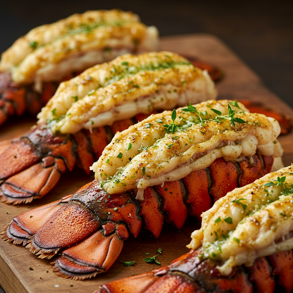 2. Grilled Lobster Tails with Garlic-Herb Butter