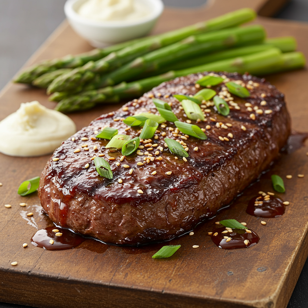 2. Honey Soy Glazed Strip Steak