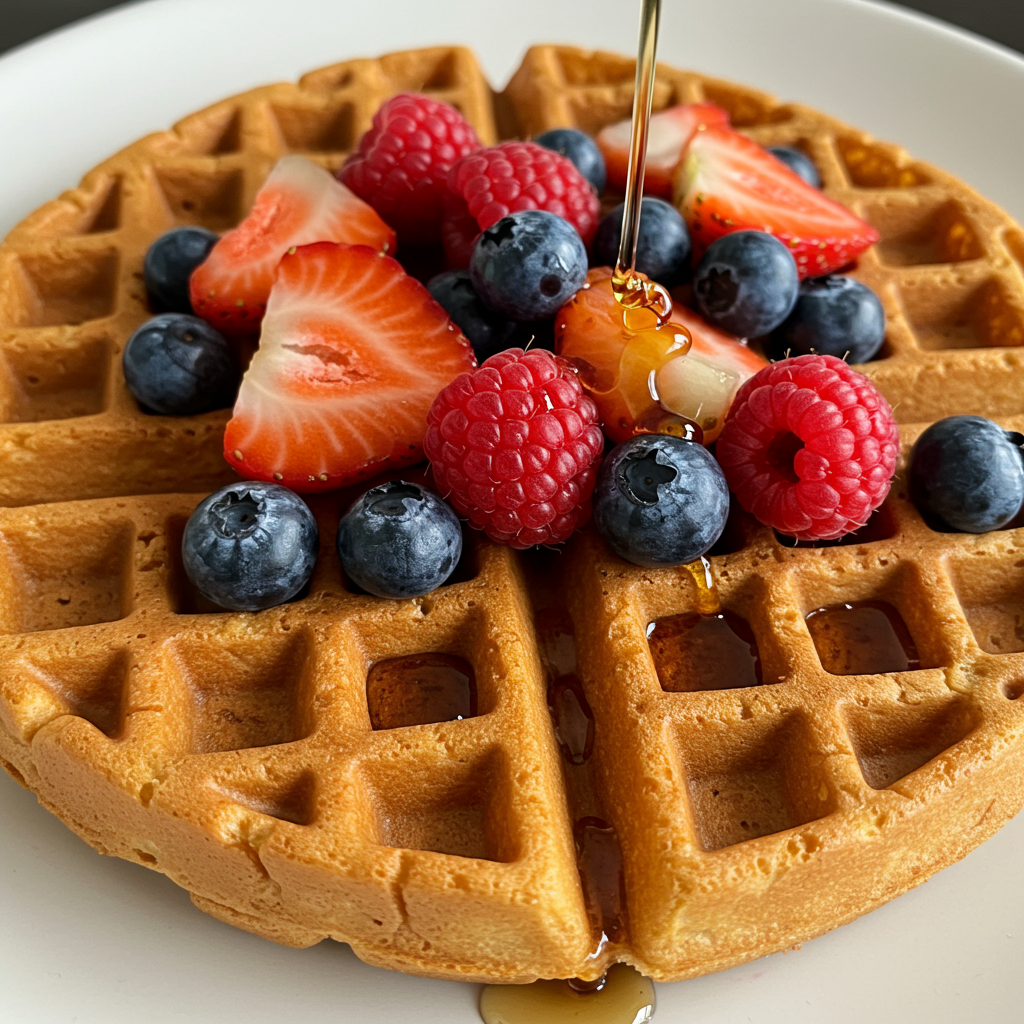2. Quick Belgian Waffles (Baking Powder Version)