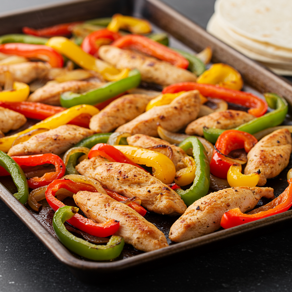 2. Sheet Pan Chicken Fajitas