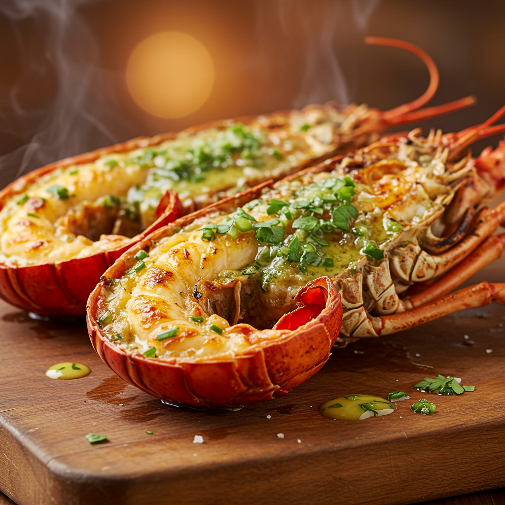 2. Simple Grilled Lobster with Lemon-Herb Butter