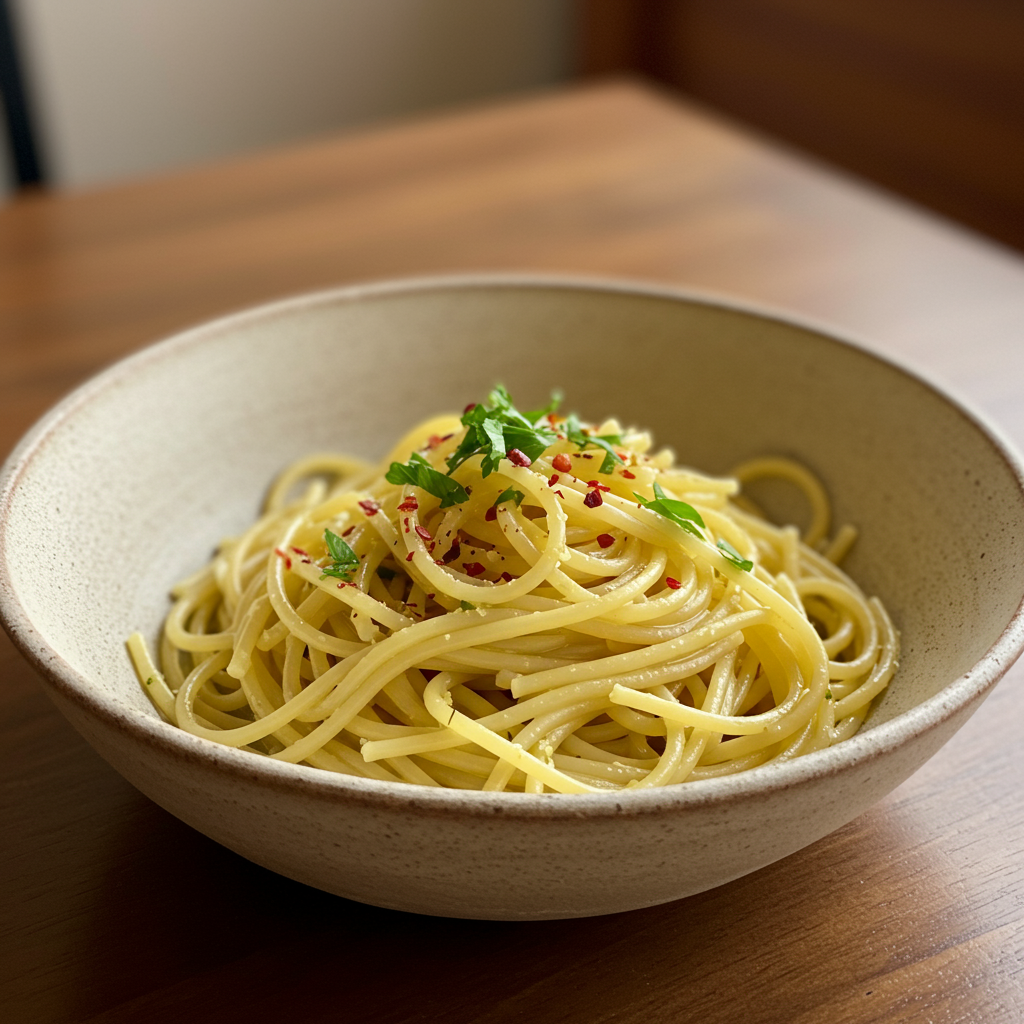 2. Simple Pasta with Garlic Oil