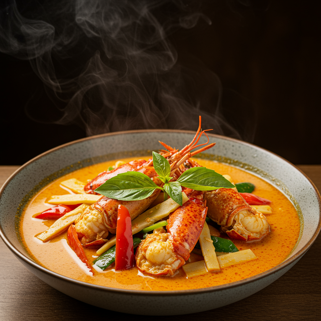 2. Spicy Thai Red Curry with Lobster