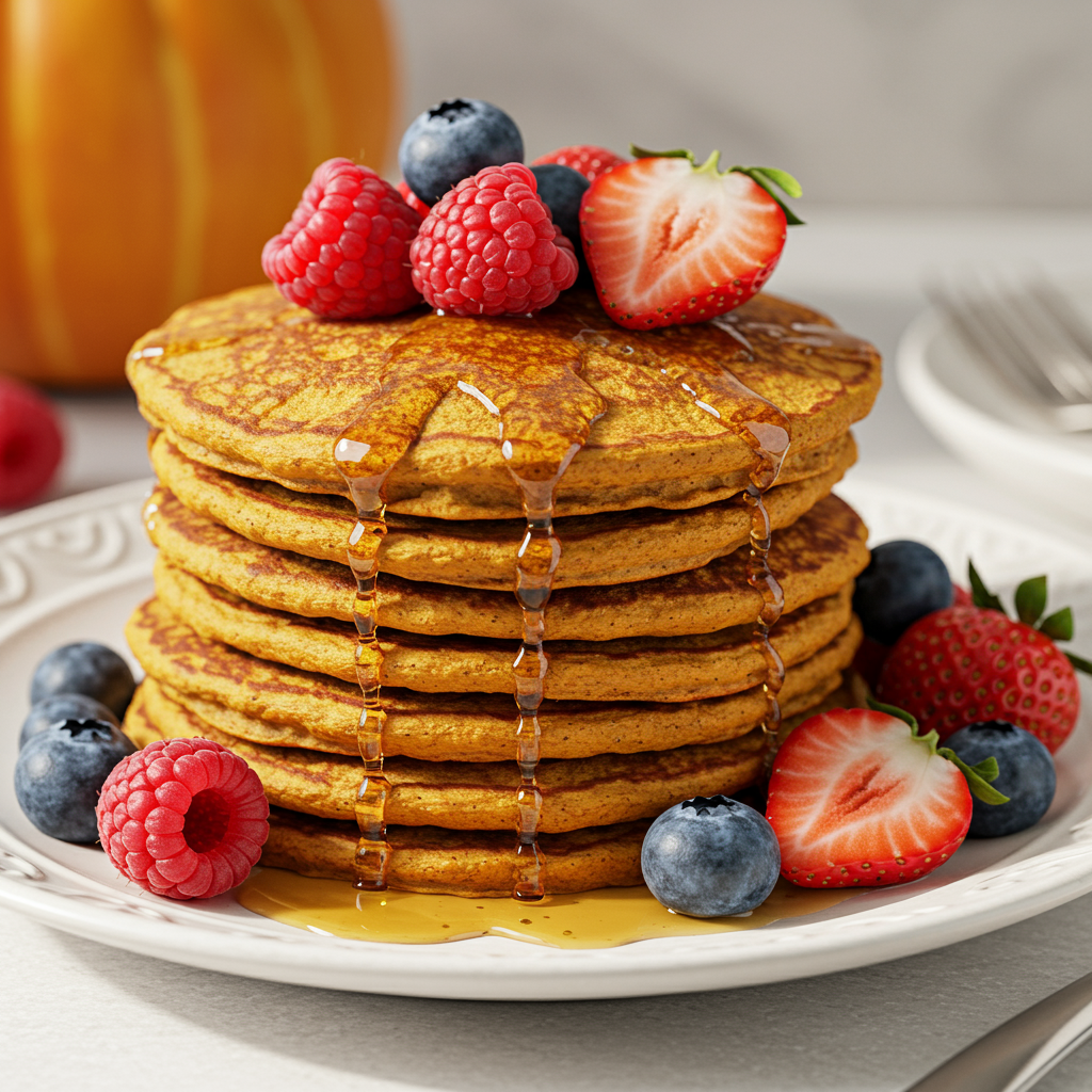 2. Vegan Pumpkin Spice Dream Pancakes