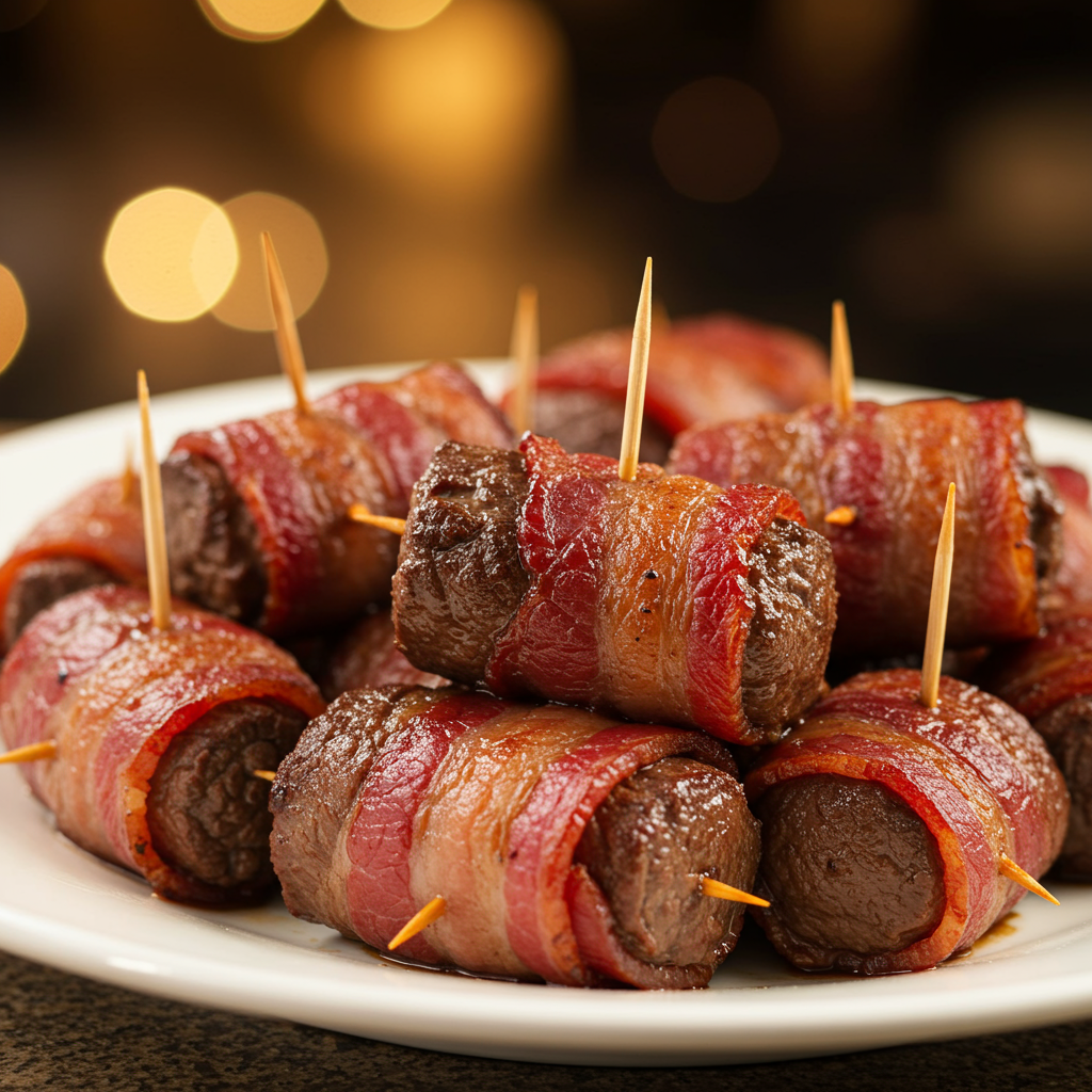 3. Bacon-Wrapped Steak Bites