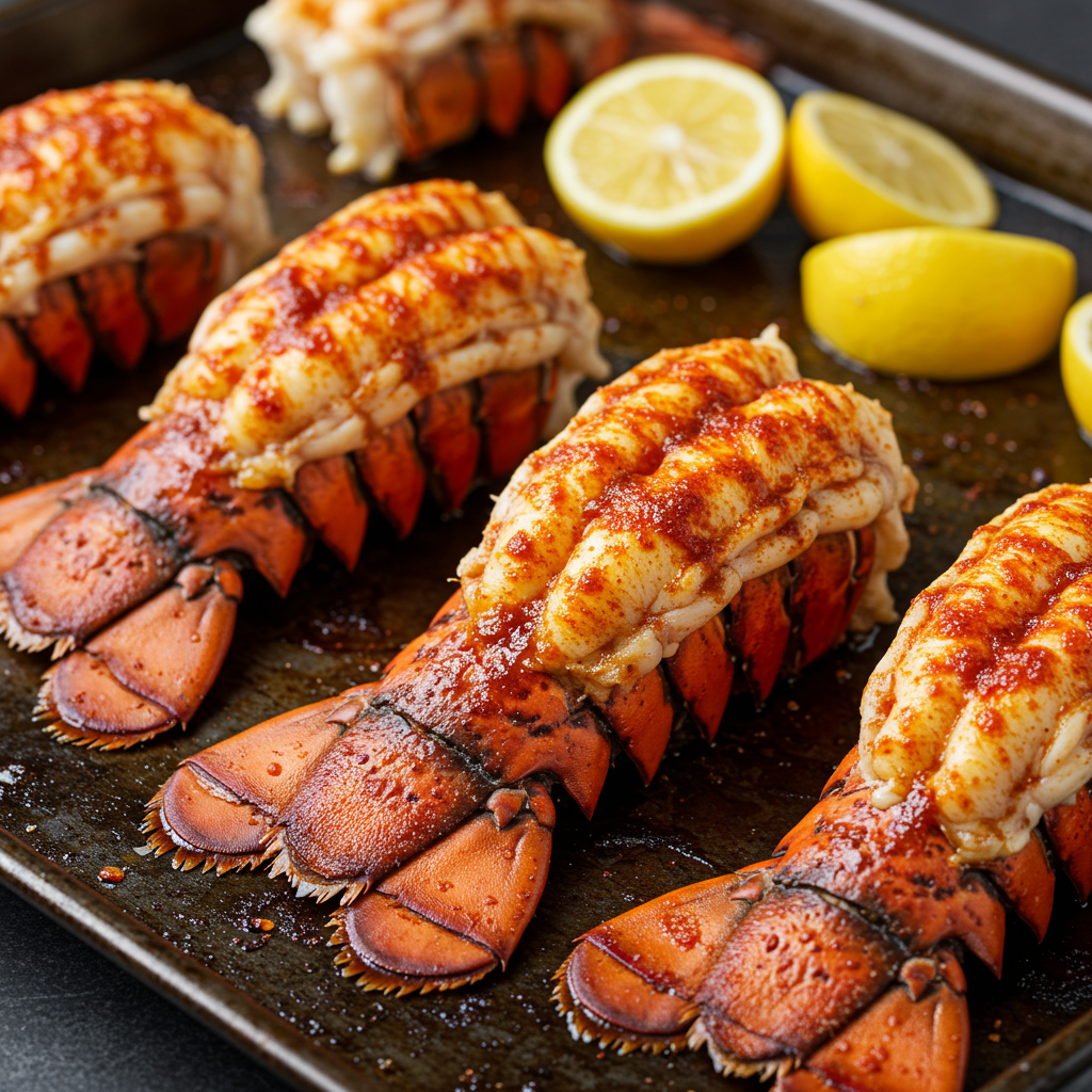 3. Broiled Lobster Tails with Smoked Paprika and Lemon