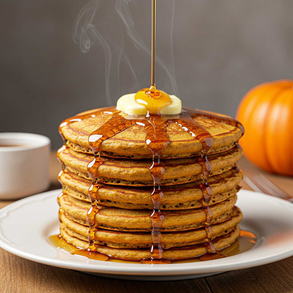 3. Fluffy Pumpkin Spice Pancakes