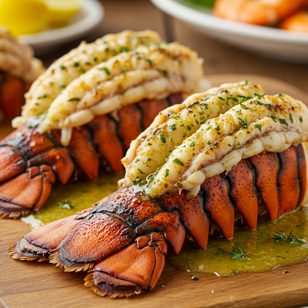 3. Grilled Lobster Tails with Lemon Herb Butter