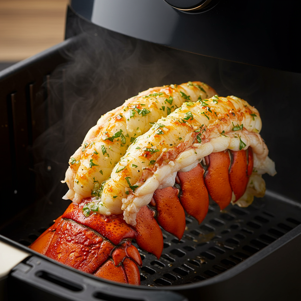 3. Lemon Herb Air Fryer Lobster