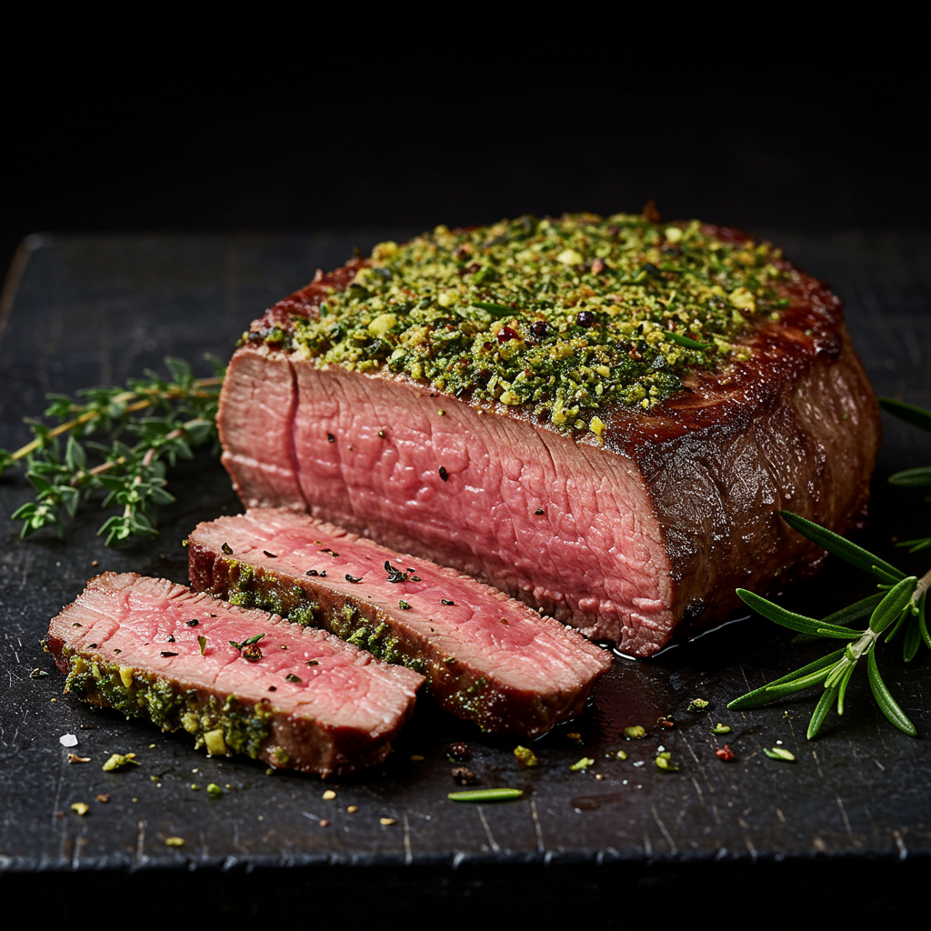 3. Mediterranean Herb-Crusted Filet Mignon