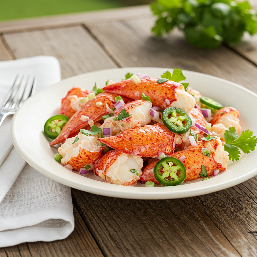 3. Asian-Inspired Lobster Salad with Sesame Dressing