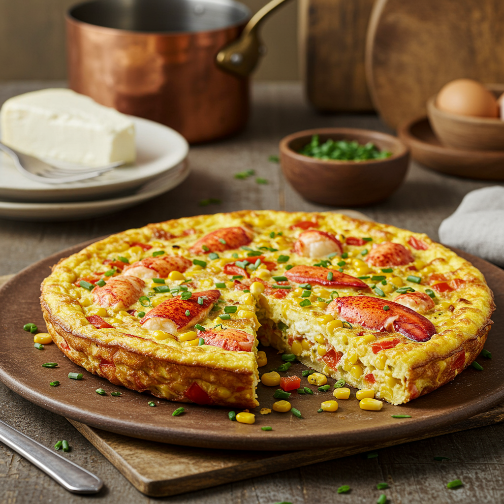 3. Sweet Corn and Boursin Lobster Frittata (Sweet Savant Inspired)