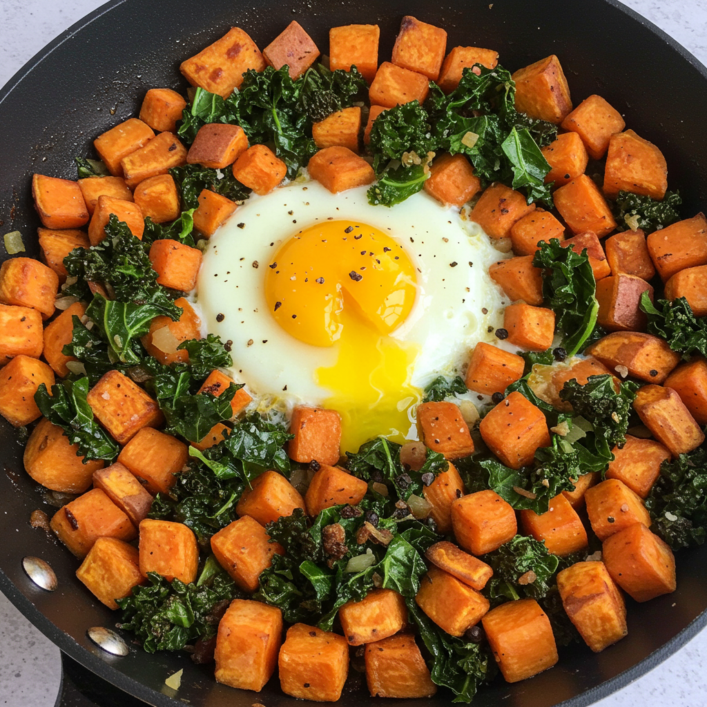 3. Sweet Potato and Kale Hash