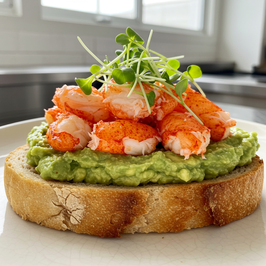 3. Zesty Lobster Avocado Toast
