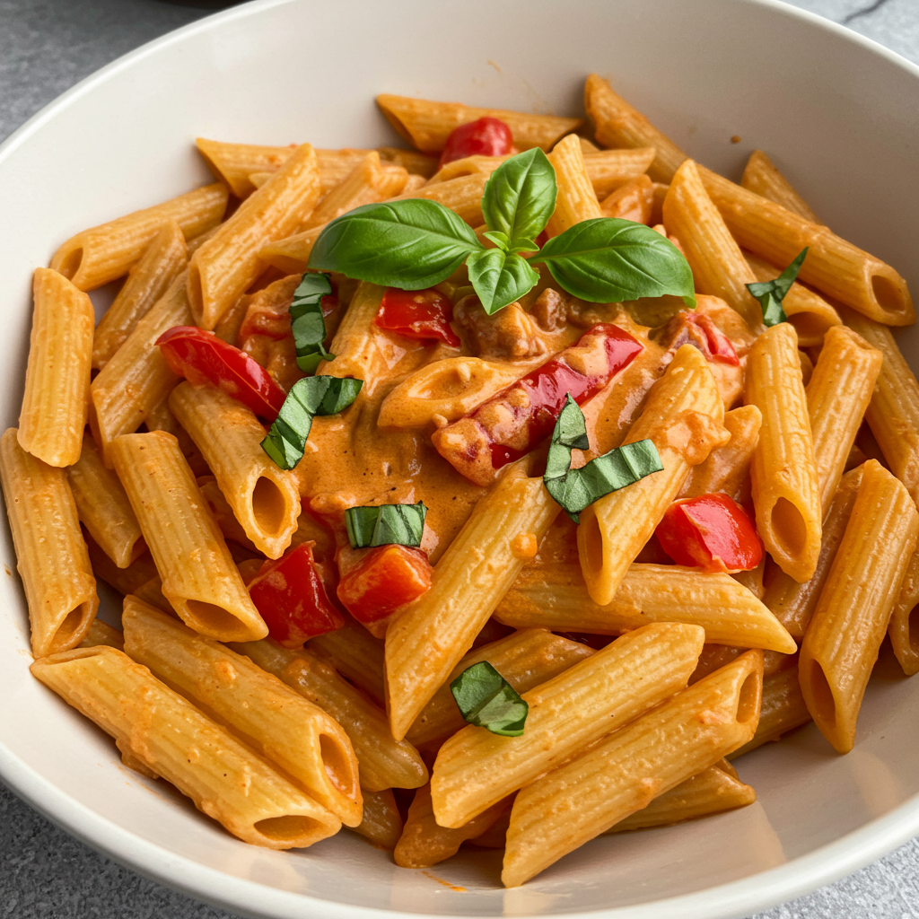 4. Creamy Roasted Red Pepper Pasta