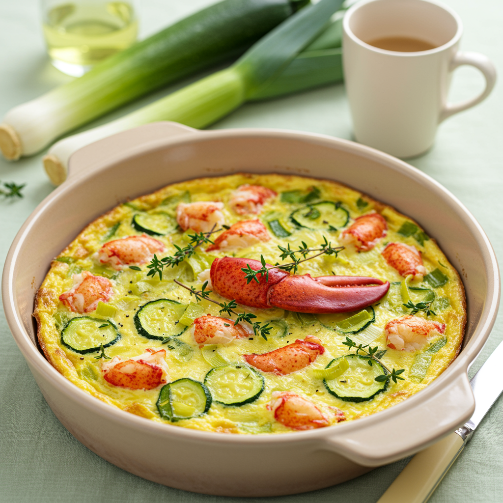 4. Garden Fresh Lobster Frittata (Garden and Table Inspired)