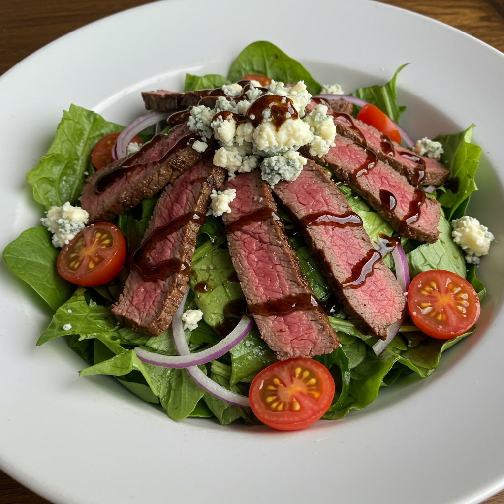 4. Gourmet Steak Salad with Balsamic Glaze