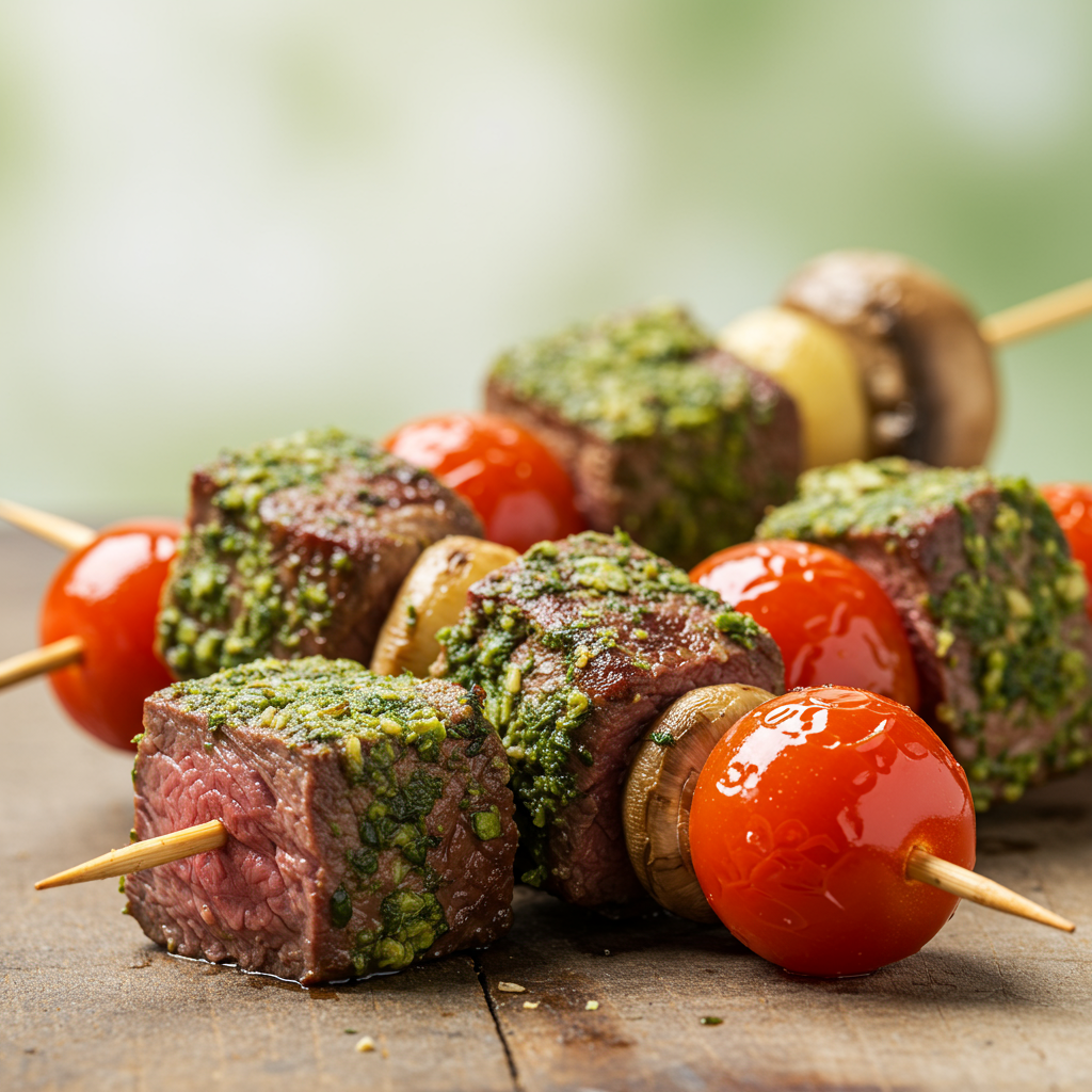 4: Herb-Crusted Steak Kebabs