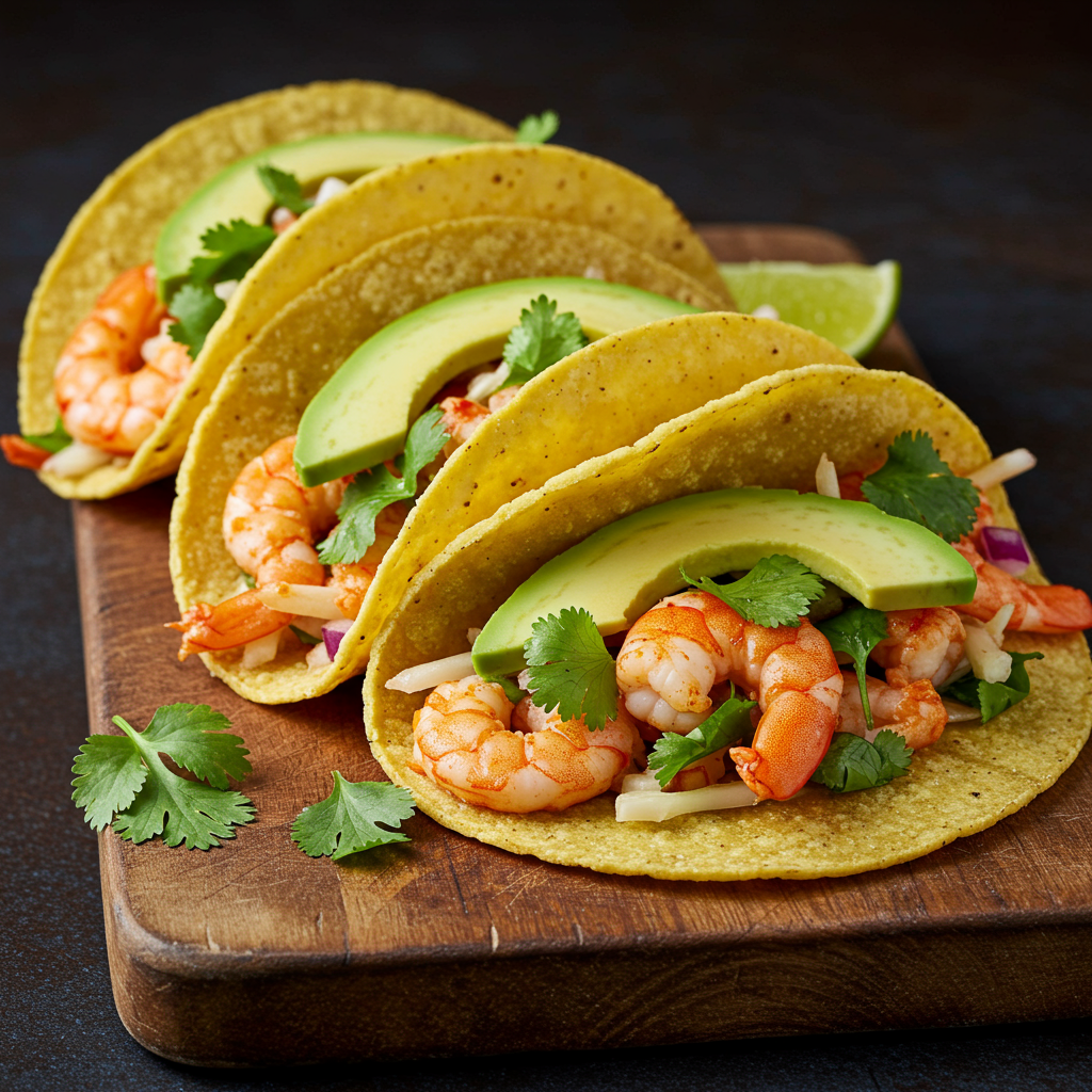 4. Langostino Tacos with Cilantro Lime Slaw
