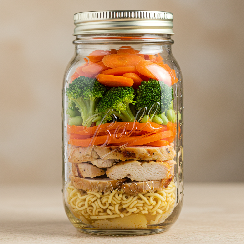 4. Mason Jar Instant Noodle Soup