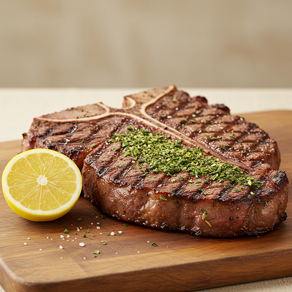 4. Mediterranean Herb-Crusted T-Bone
