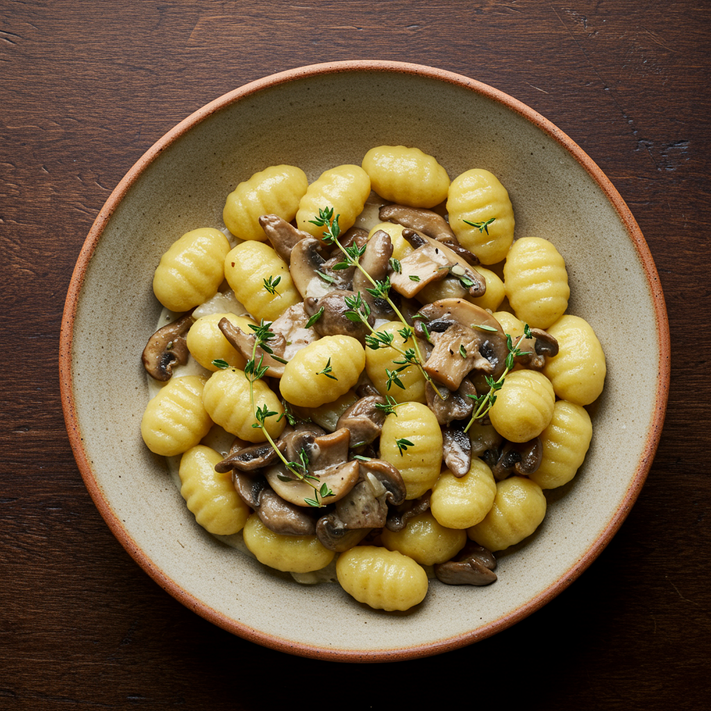 4. Mushroom and Thyme Gnocchi