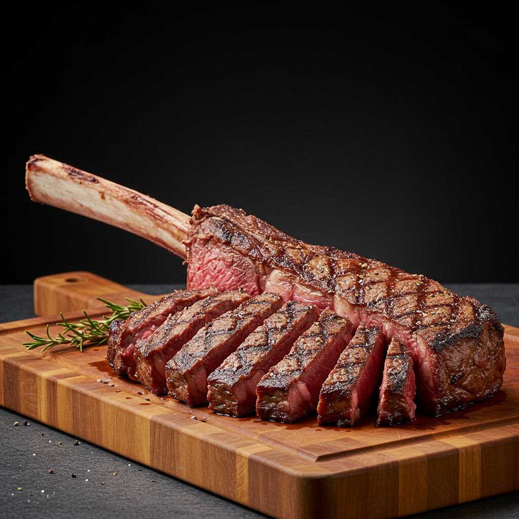 4. Reverse-Seared Tomahawk Steak