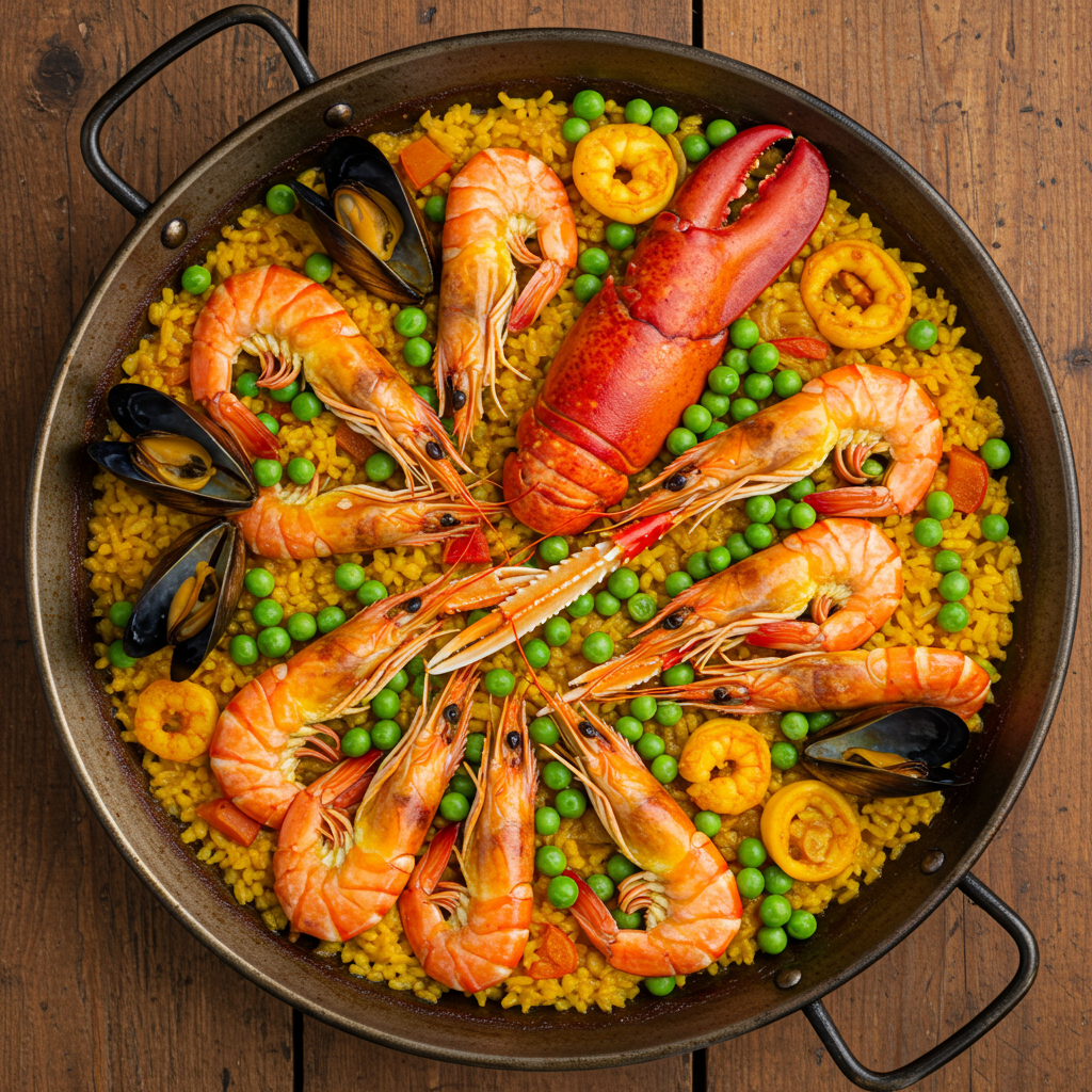 4. Seafood Paella (Non-Alcoholic)