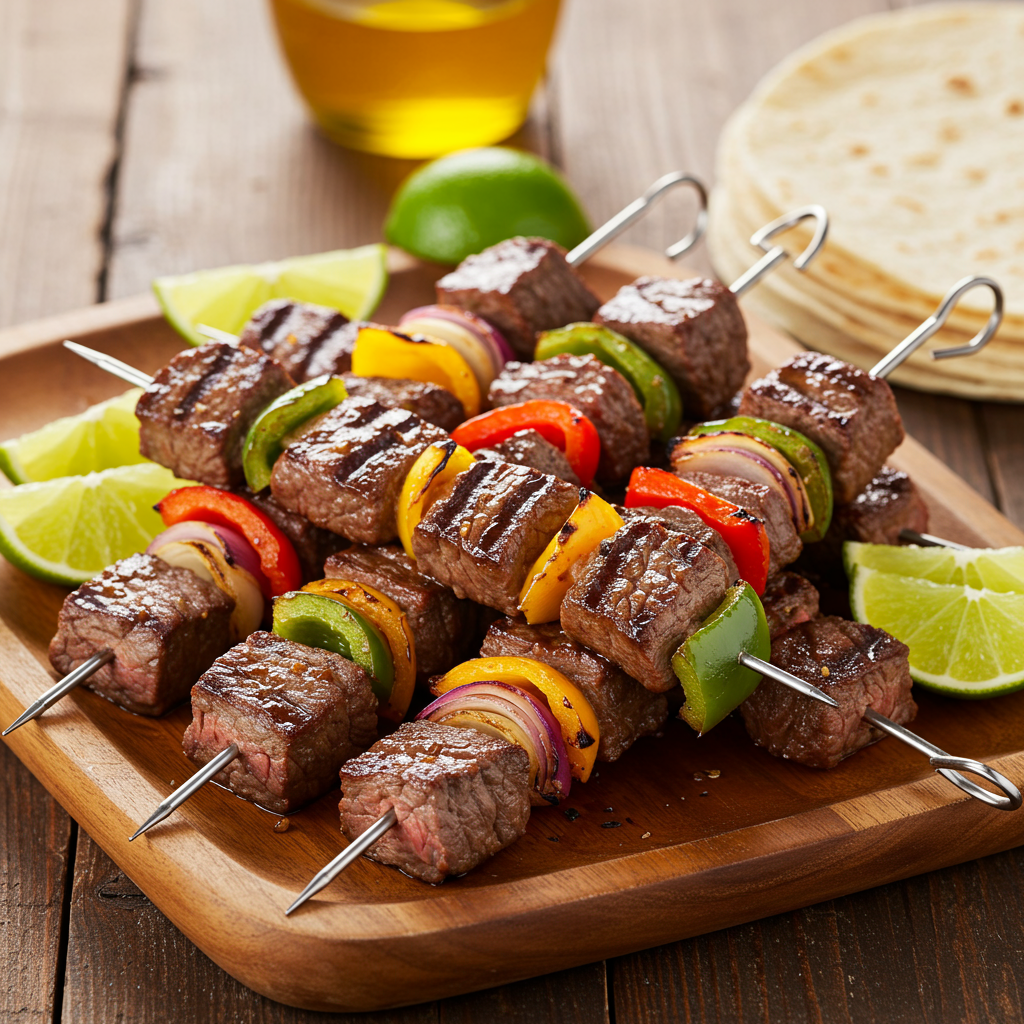 4. Tex-Mex Beef Fajita Kebabs