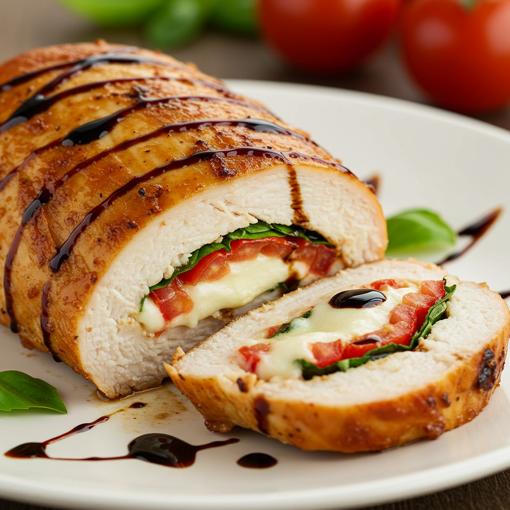 5. Caprese Stuffed Chicken Breast