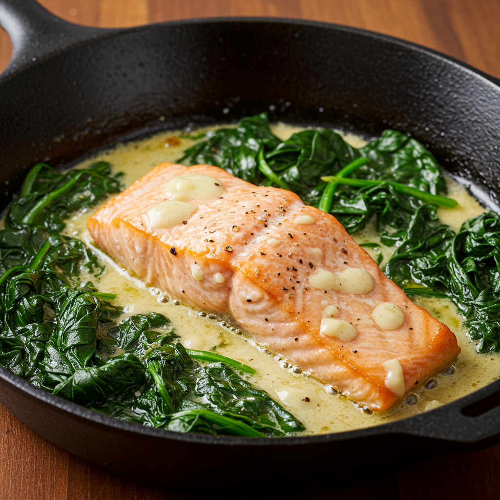 5. Creamy Garlic Parmesan Salmon