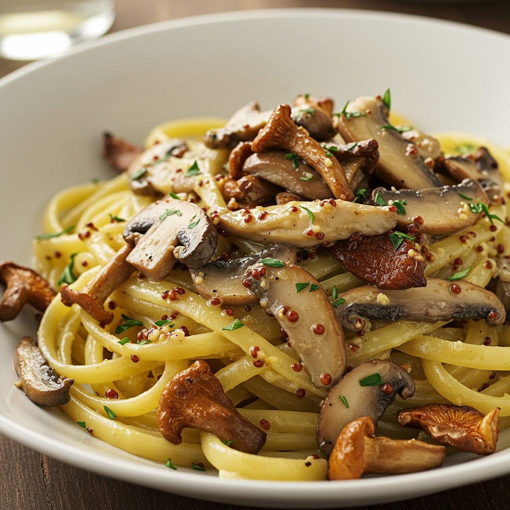 5. Herb-Crusted Mushroom Pasta