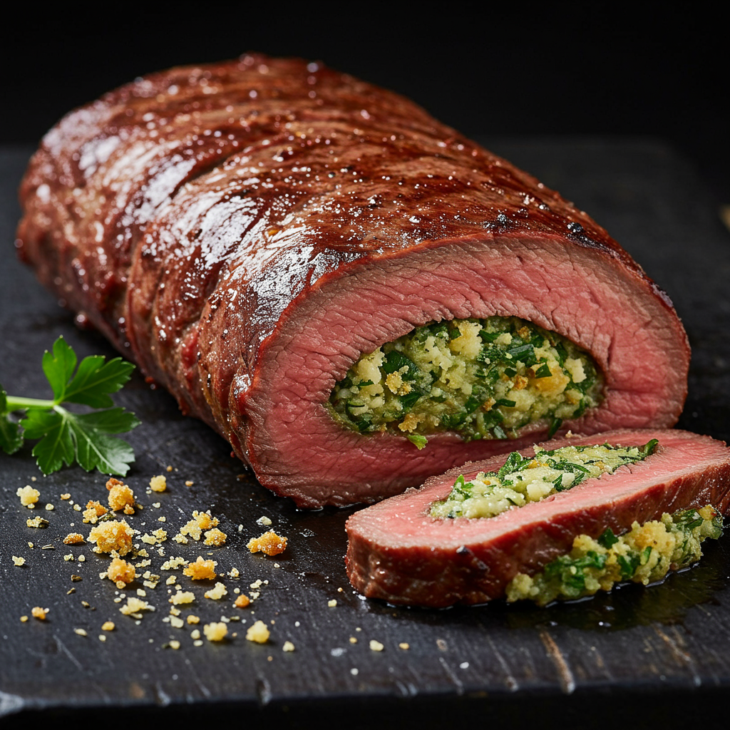 5. Italian Herb and Parmesan Stuffed Steak