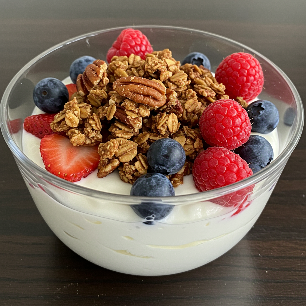 5. Maple Pecan Granola with Yogurt