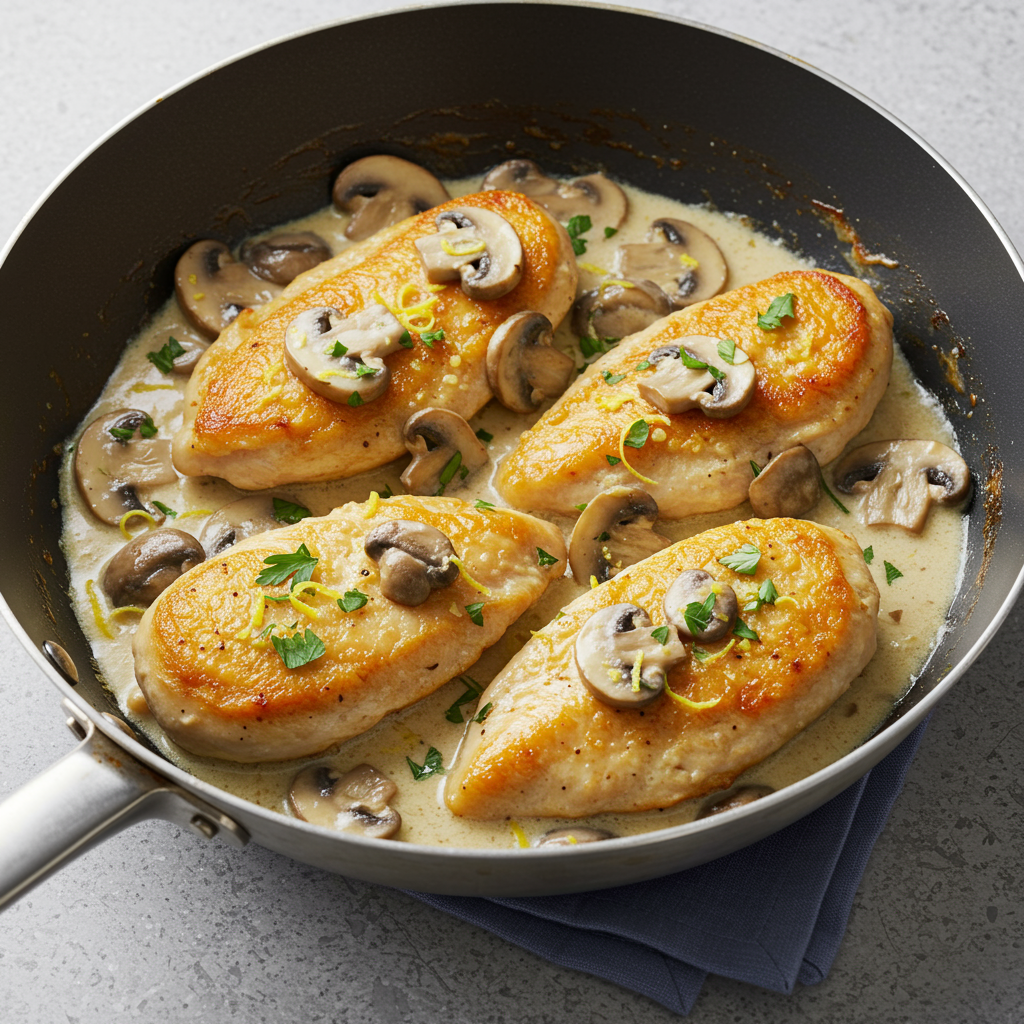 5. One-Pan Creamy Mushroom Chicken