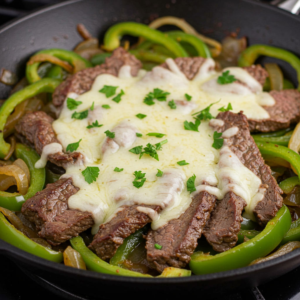 5. Philly Cheesesteak Skillet