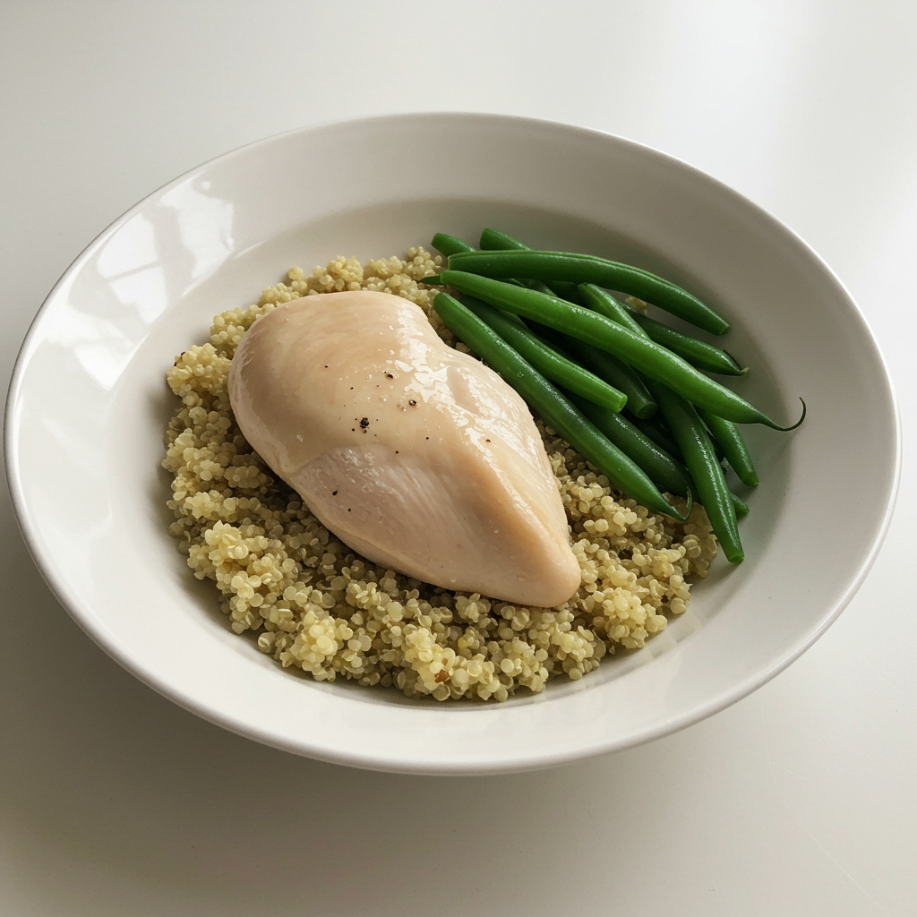 5. Poached Chicken with Chamomile Quinoa