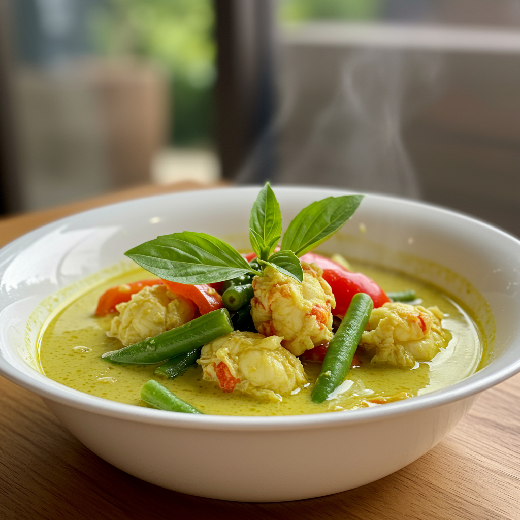 6. Green Curry Lobster with Thai Basil