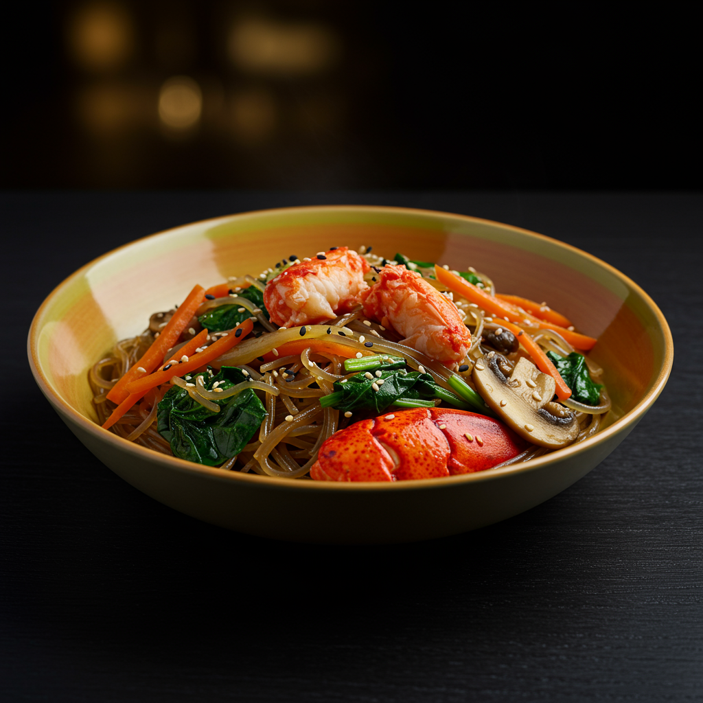 6. Lobster Japchae (Glass Noodle Stir-fry)