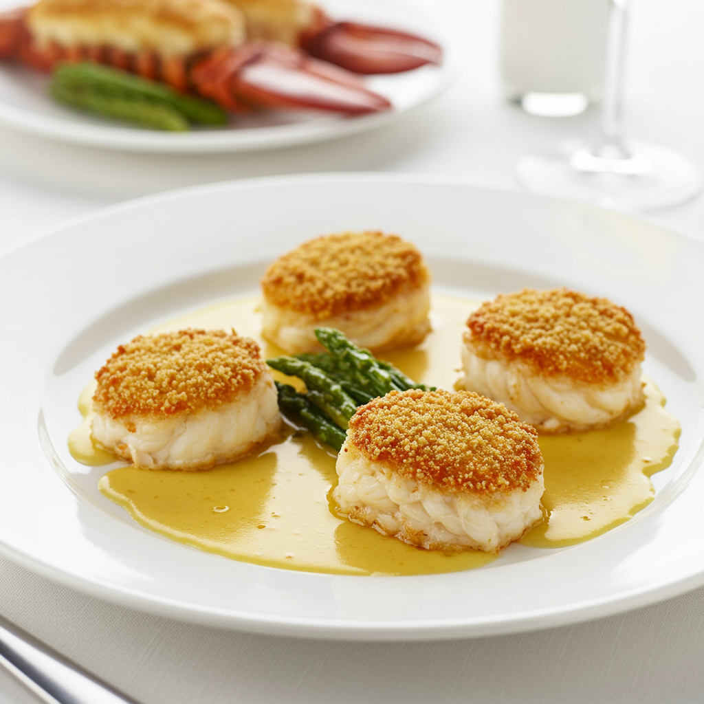 6. Pan-Seared Lobster Tails with Champagne Butter Sauce