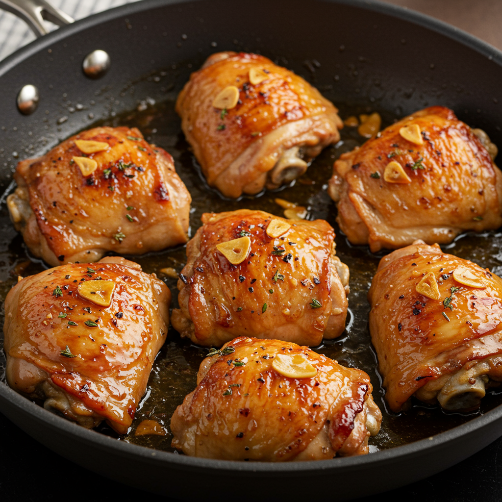 6. Quick 20-Minute Honey Garlic Chicken Thighs