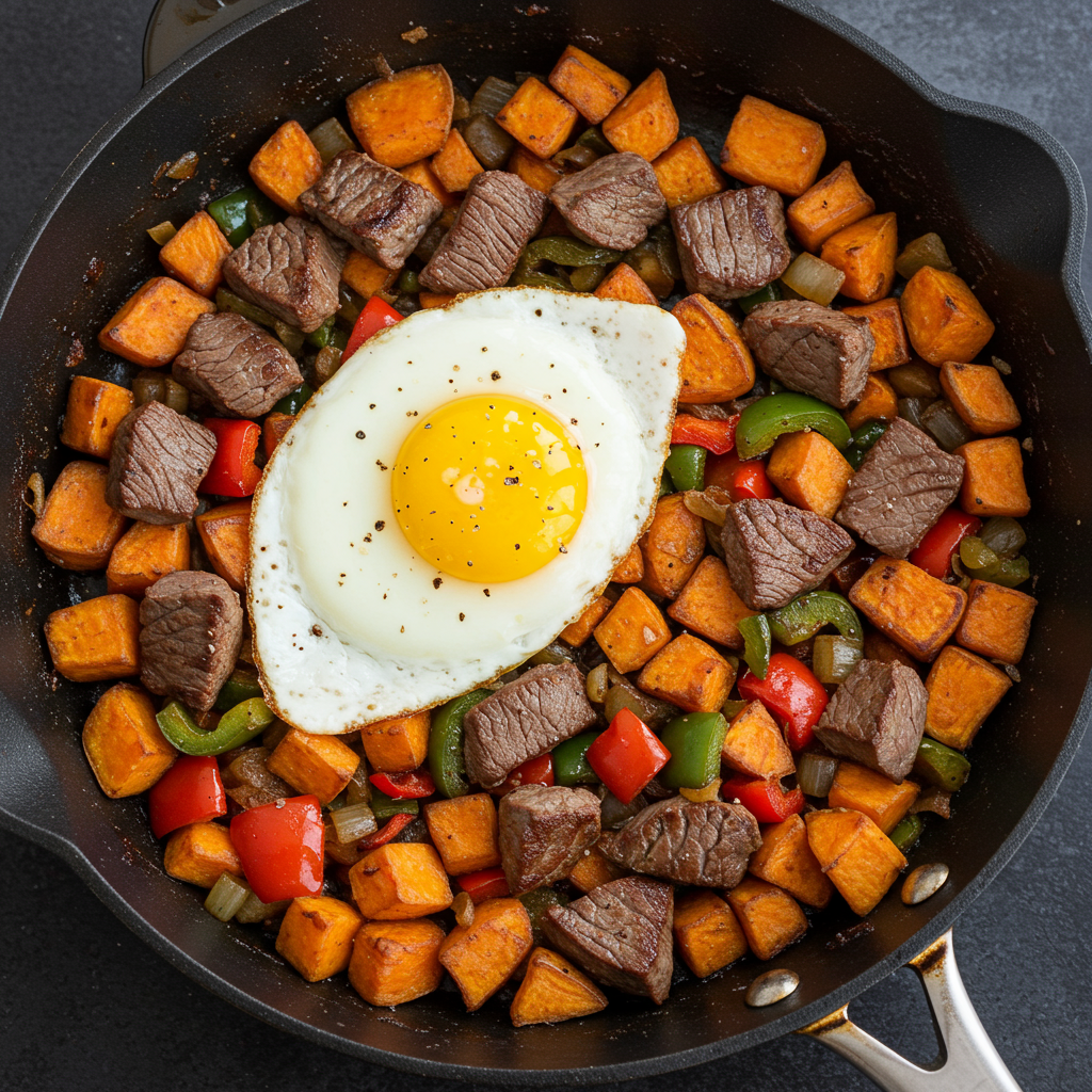 6. Steak and Sweet Potato Hash