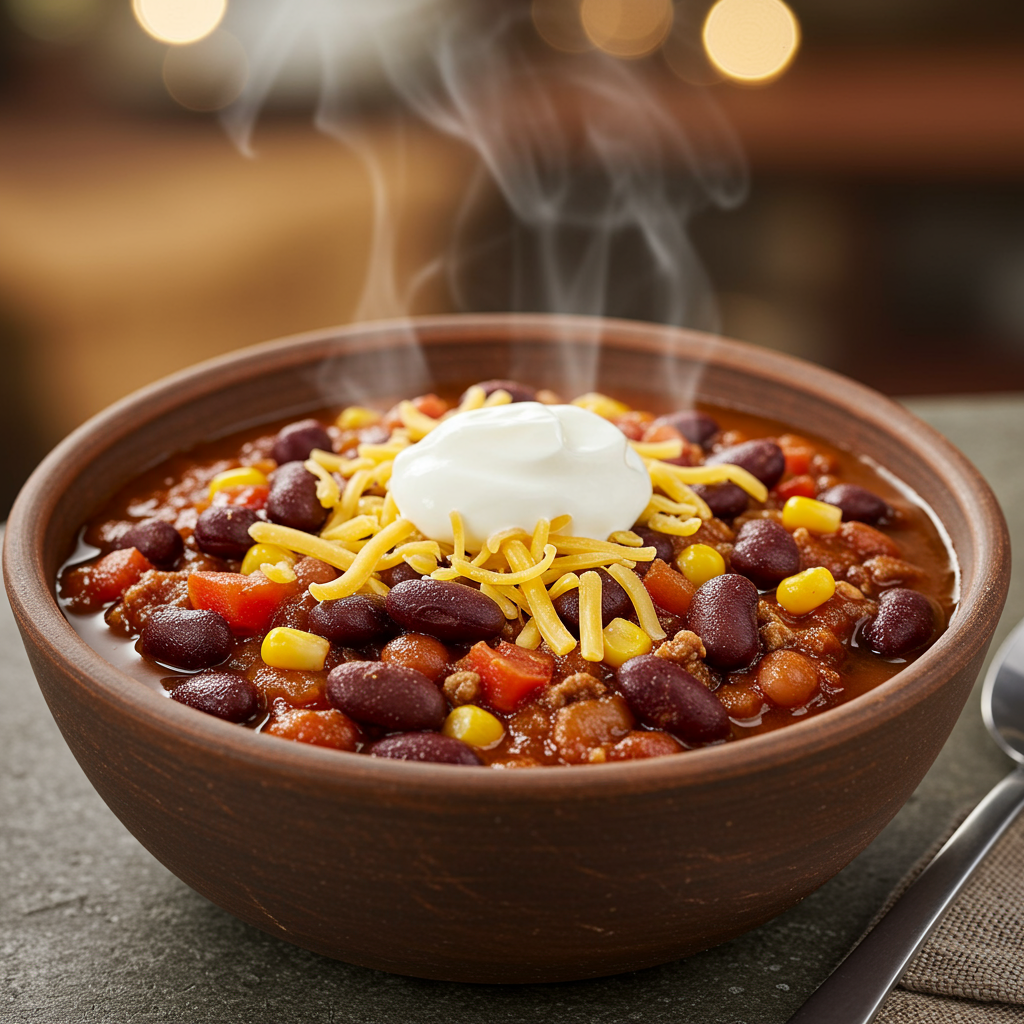 6. Three-Bean Vegetarian Chili