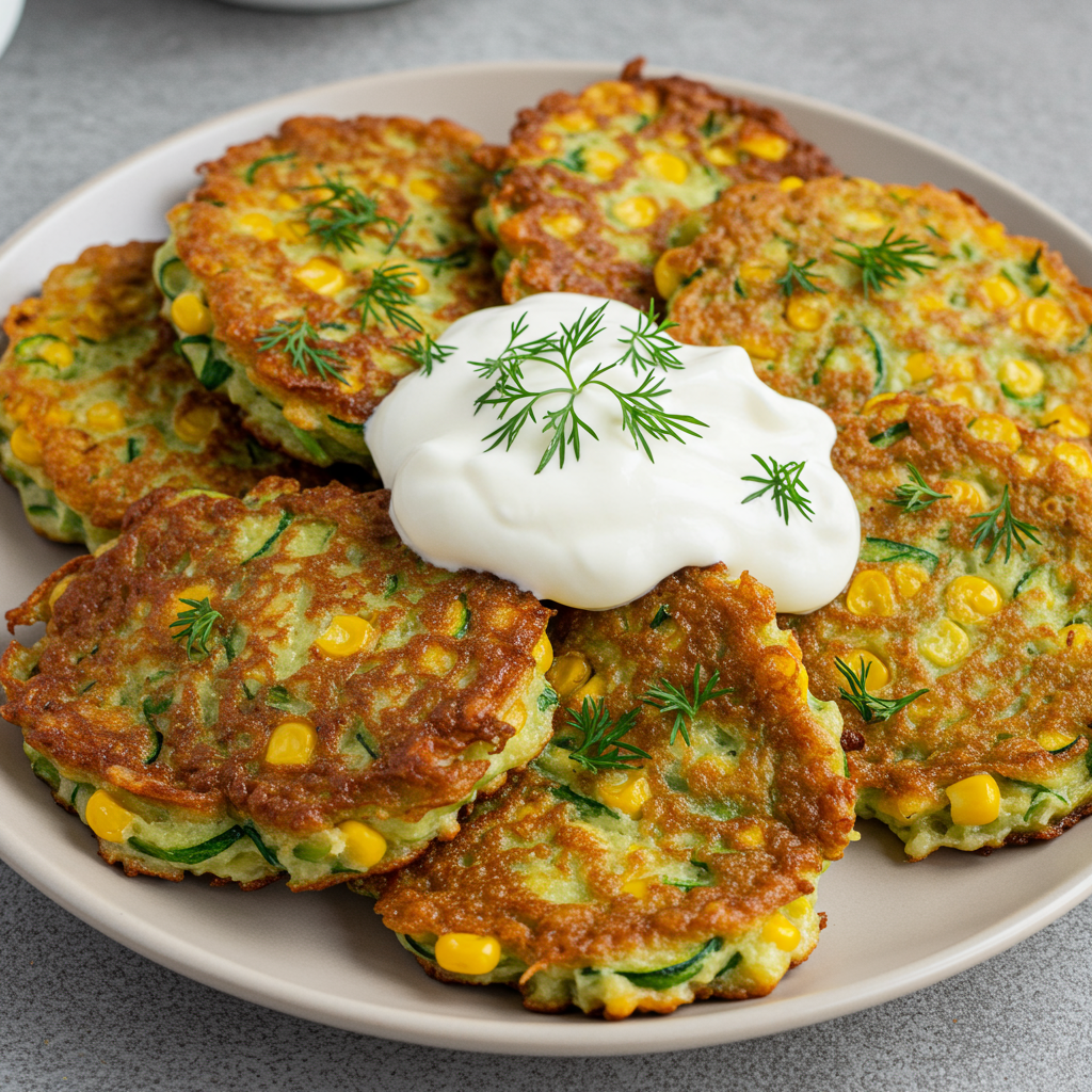 6. Zucchini and Corn Fritters