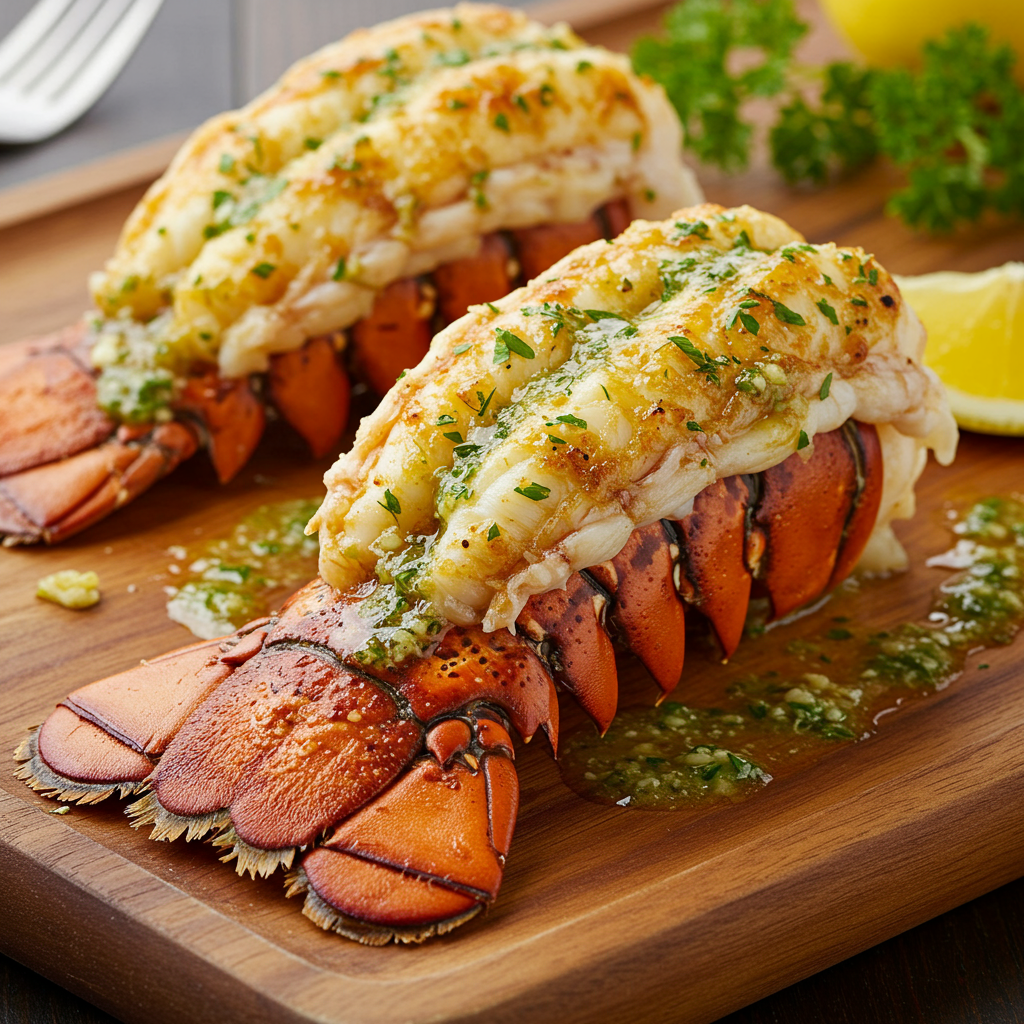 7. Baked Lobster Tails with Garlic Butter