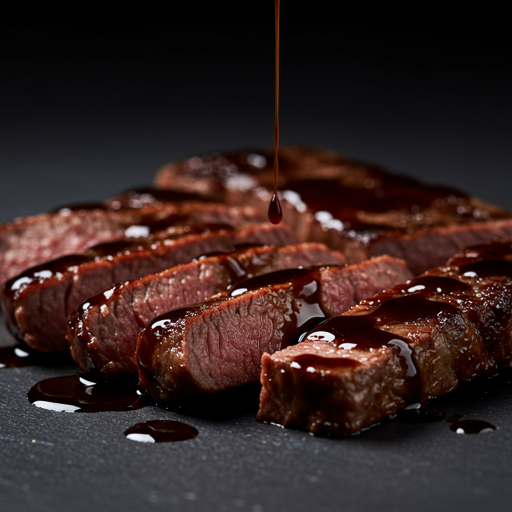 7. Balsamic Glazed Crockpot Steak