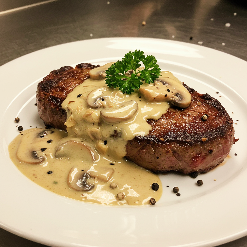 7. Garlic Mushroom Steak